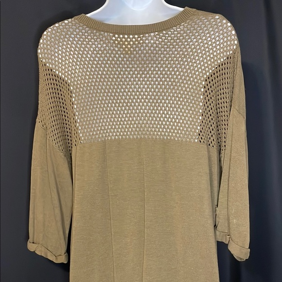 EUC Michael Michael Kors Olive Green V-Neck Sweater med - Picture 6 of 9